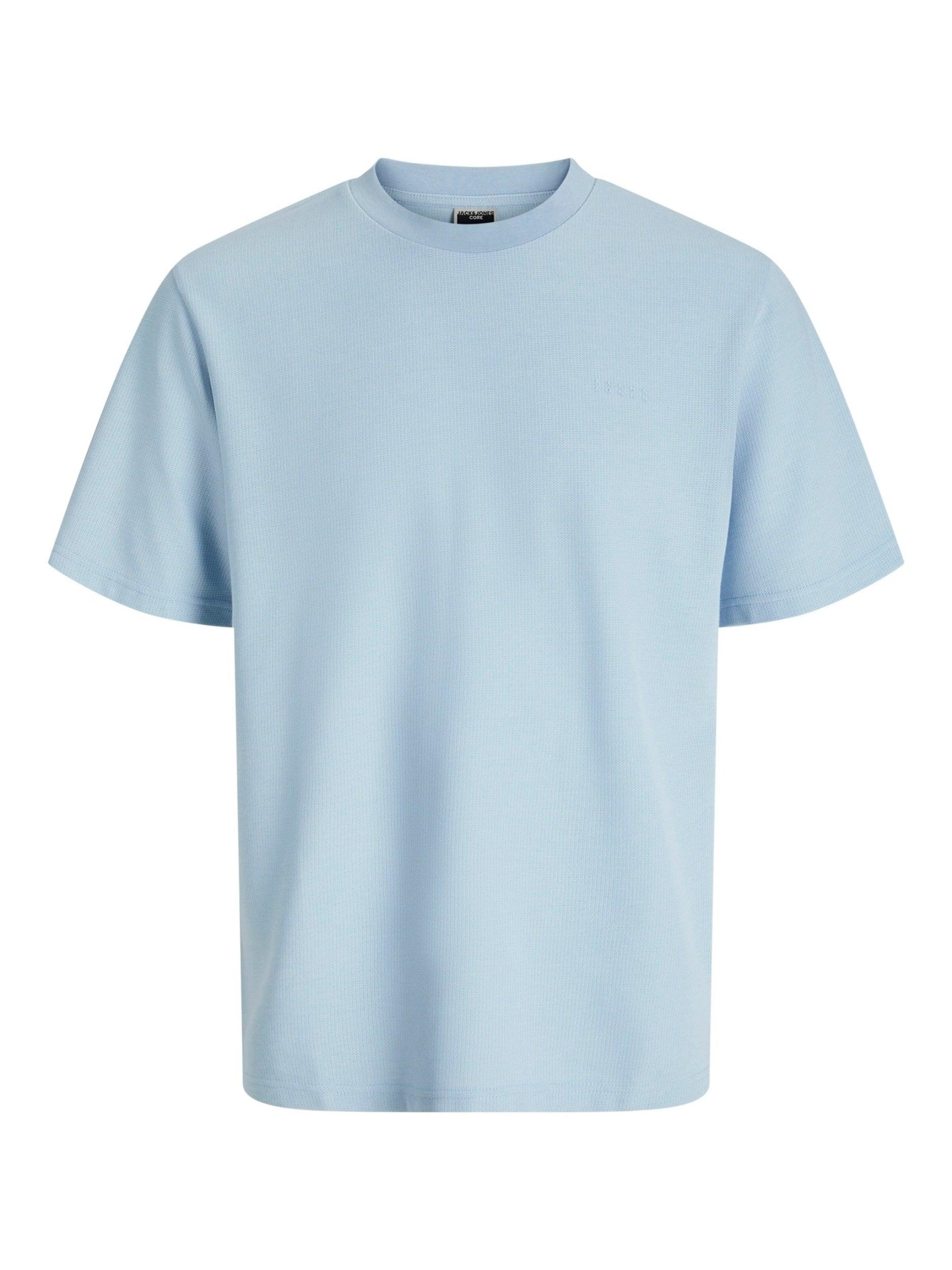JACK & JONES Shirt 'JCOPACER STRUCTURE TEE' in Blauw: voorkant