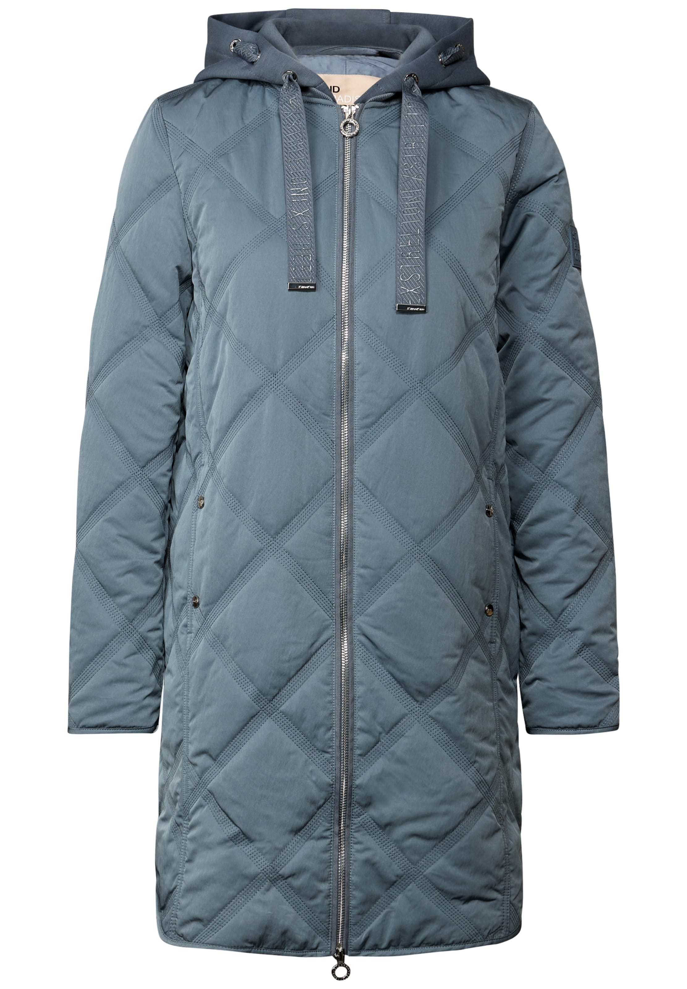STREET ONE Between-Seasons Coat in Blue: front