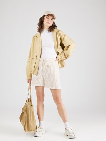 PIECES Loose fit Pants 'SALLY' in Beige