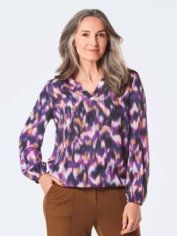 Goldner Bluse in Lila: Vorderseite