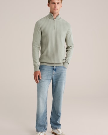 WE Fashion Пуловер в зелено