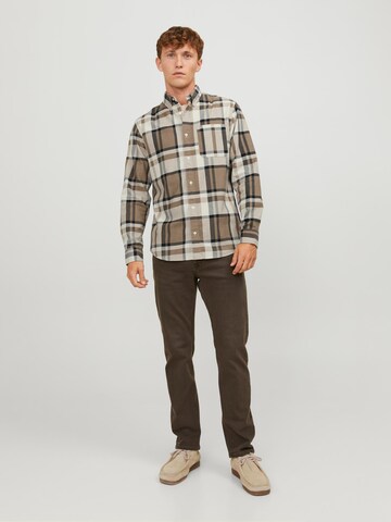 JACK & JONES - Ajuste regular Camisa 'Brook' en beige