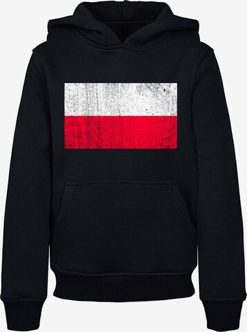F4NT4STIC Sweatshirt 'Poland Polen Flagge' in Zwart: voorkant
