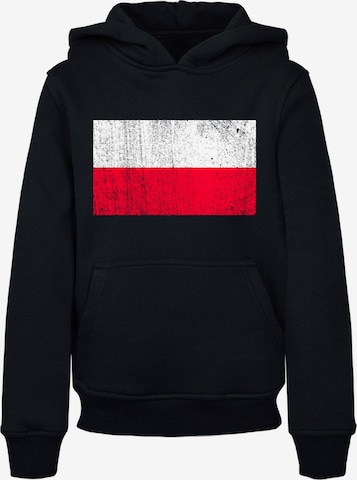 F4NT4STIC Sweatshirt 'Poland Polen Flagge' in Zwart: voorkant