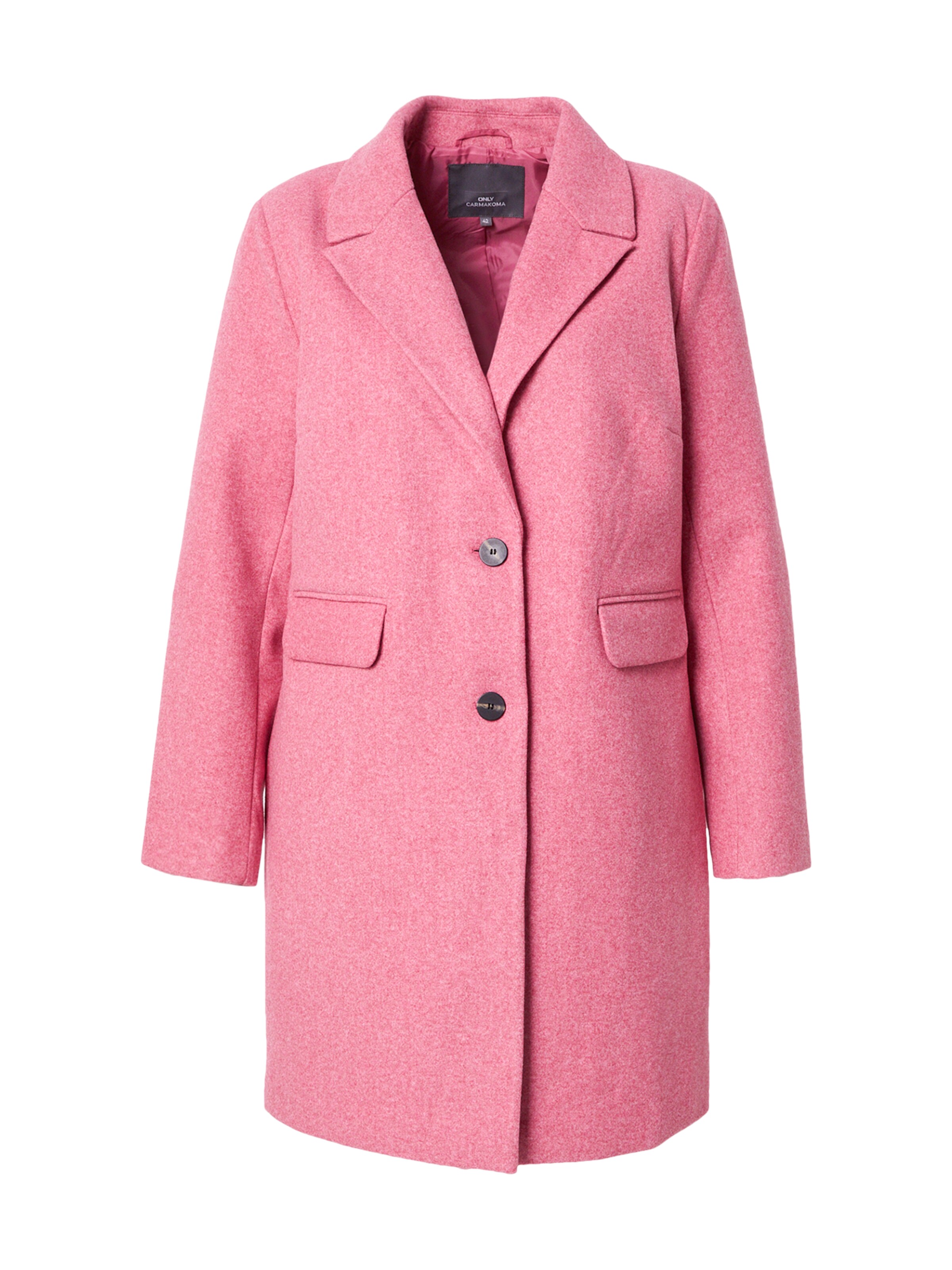 Cappotto di mezza stagione 'CARBlake' di ONLY Carmakoma in rosa: frontale
