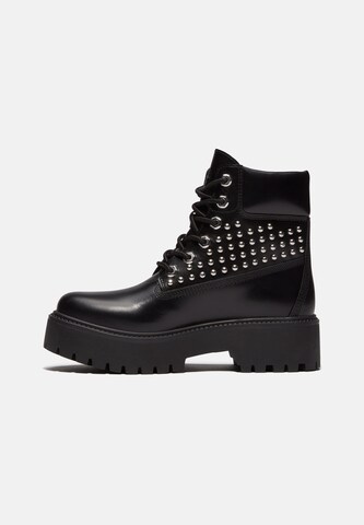 TIMBERLAND Gležnarji z vezalkami | črna barva
