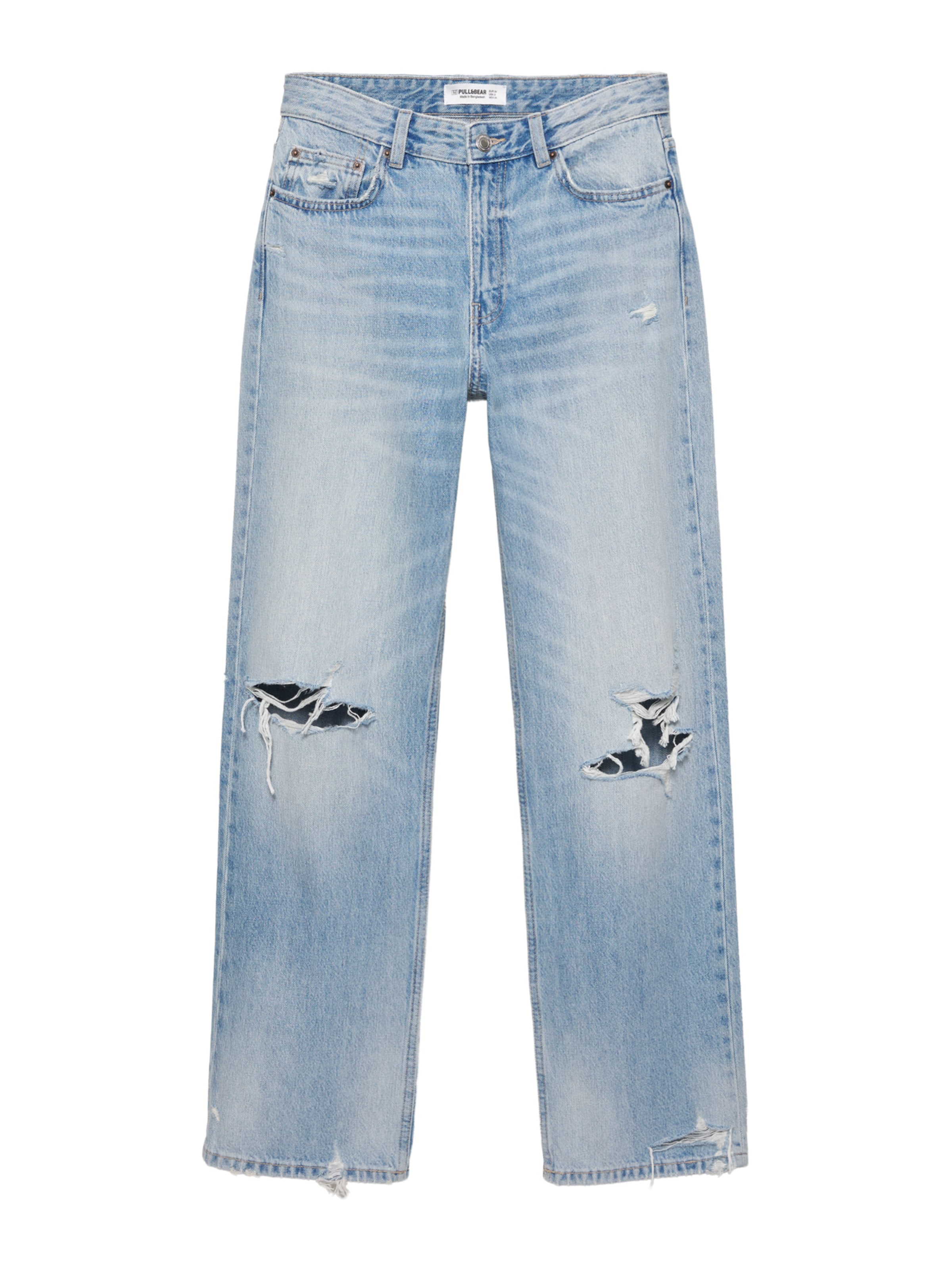 évasé Jean Pull&Bear en bleu : devant