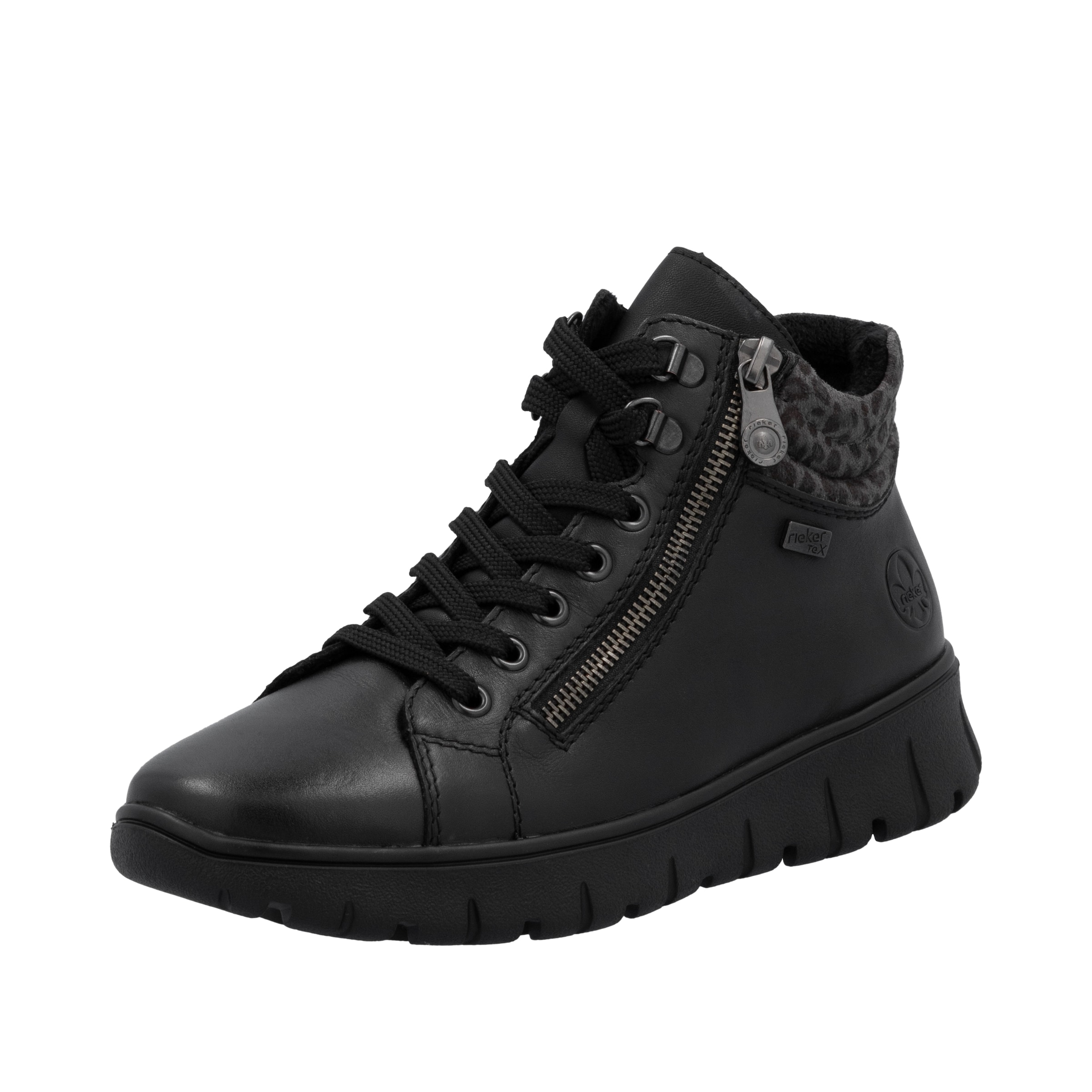 Bottines à lacets ' N1305 ' Rieker en noir : devant