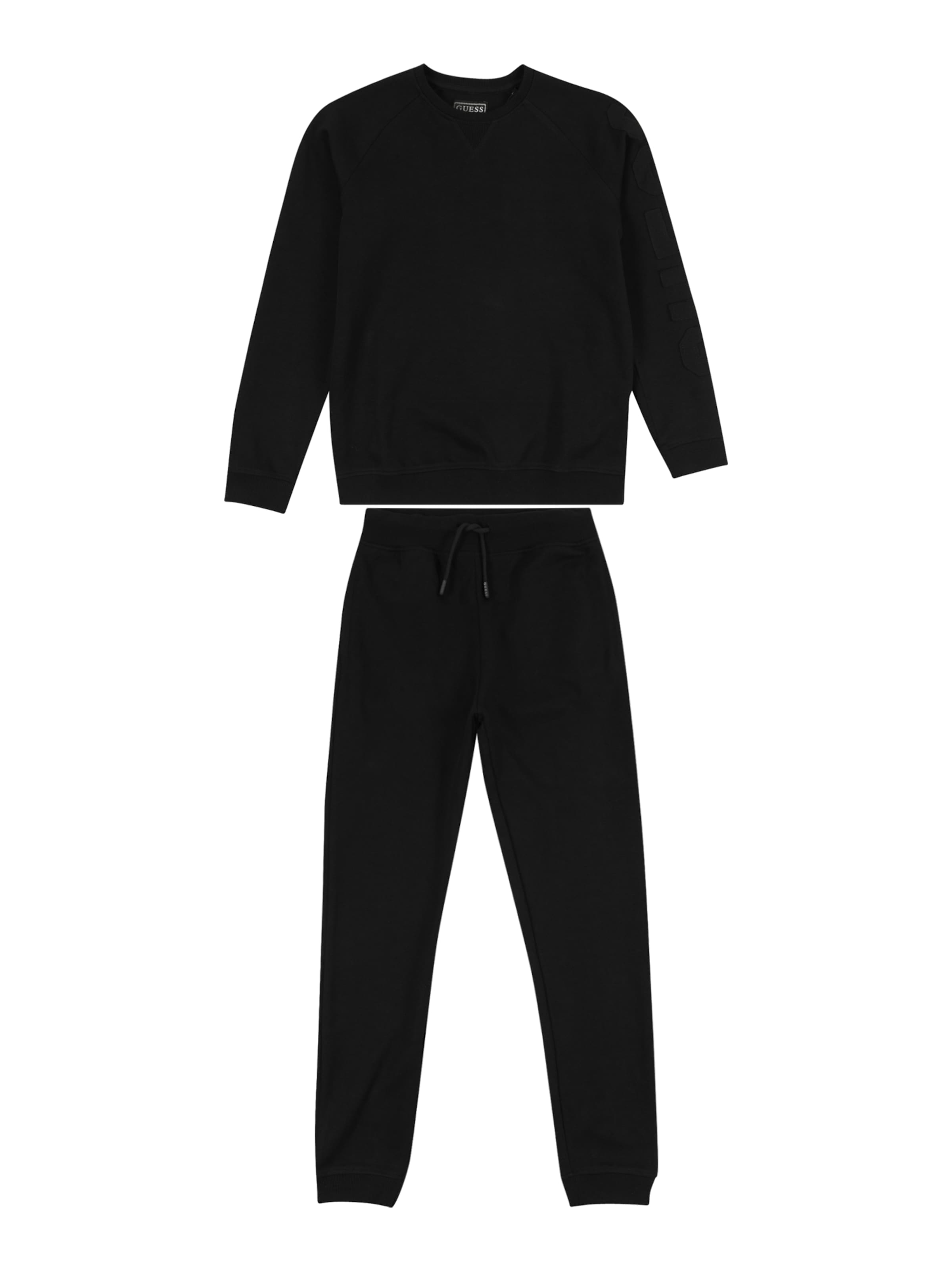 GUESS Φόρμα τρεξίματος σε μαύρο: μπροστά