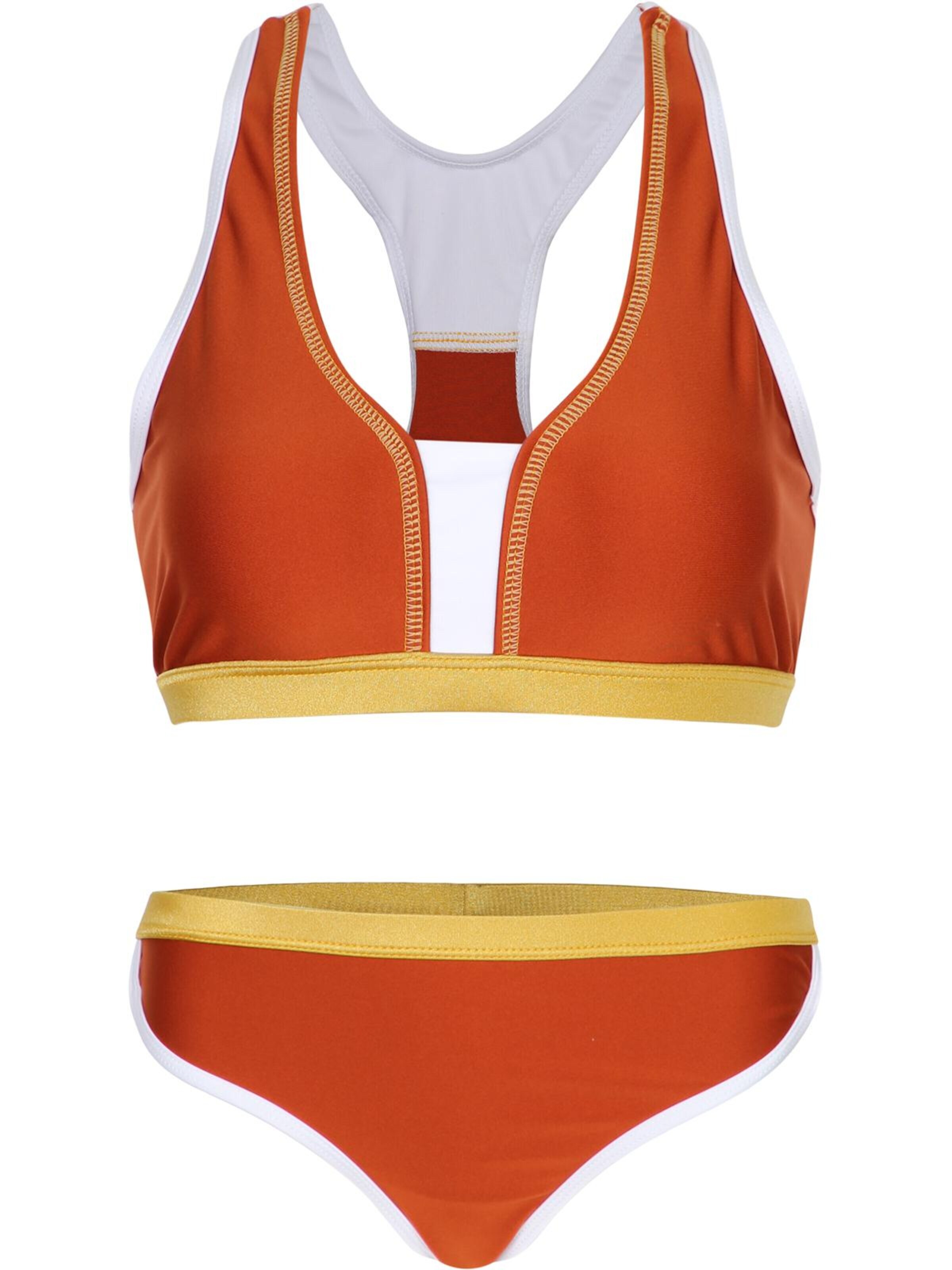 La V Bikini 'Bikini 3 color' in Oranje: voorkant