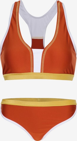 La V Bikini 'Bikini 3 color' in Oranje: voorkant