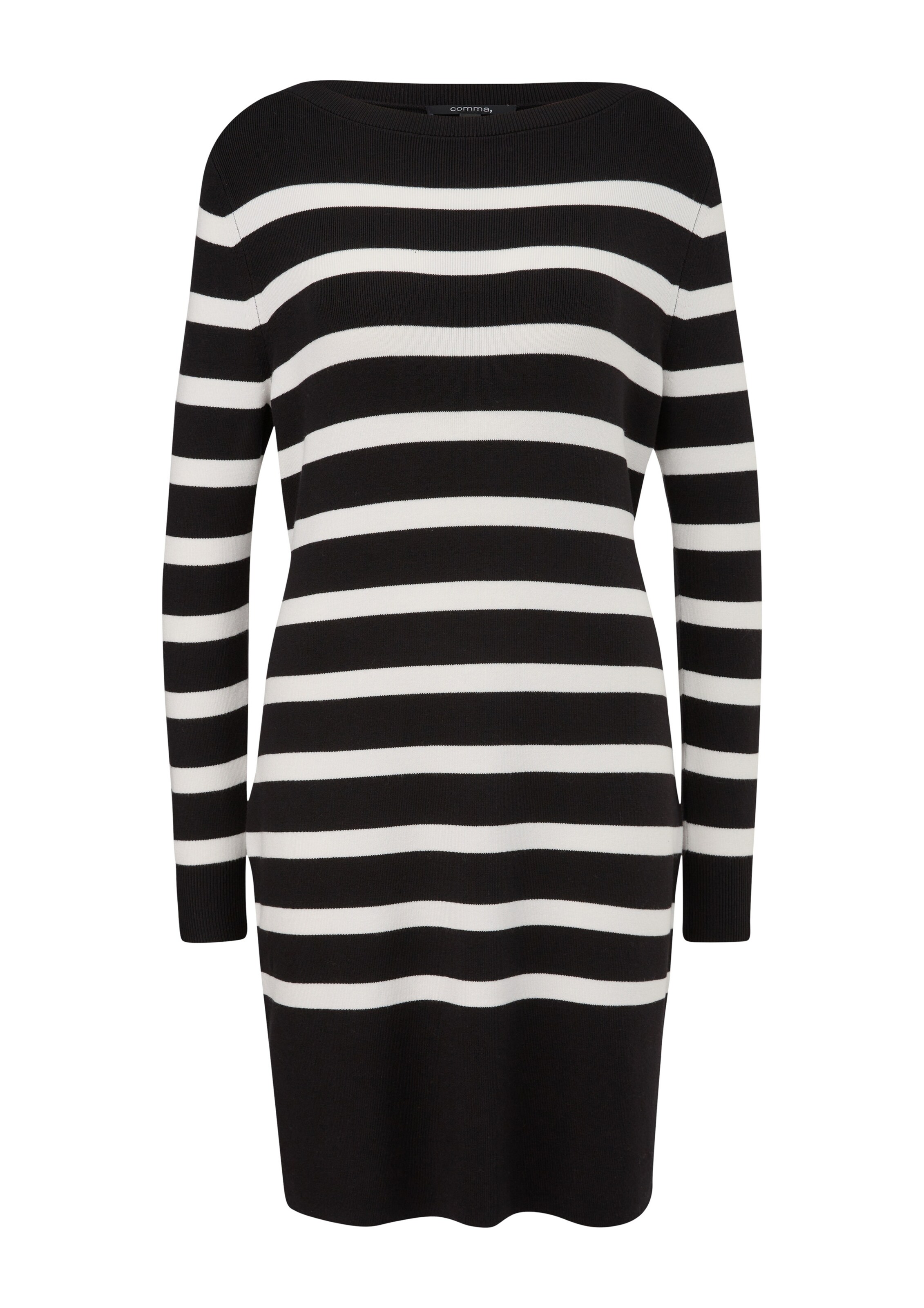 COMMA Strickkleid in Schwarz: Vorderseite