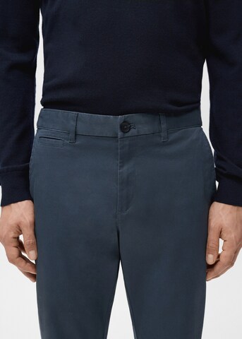 MANGO MAN Slim fit Pants 'Prato' in Blue