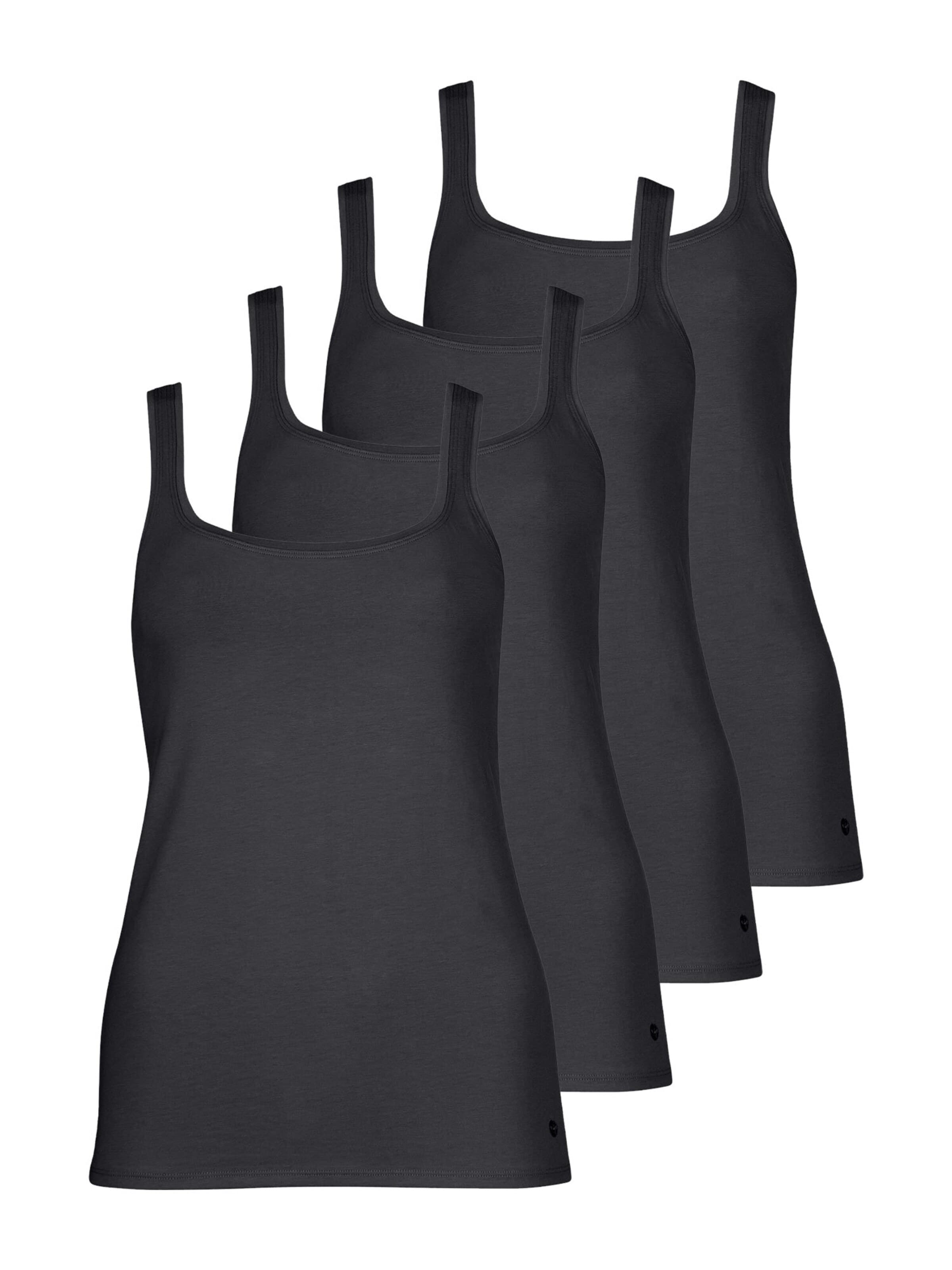 Lisca Undershirt 'Happyday' in Black: front