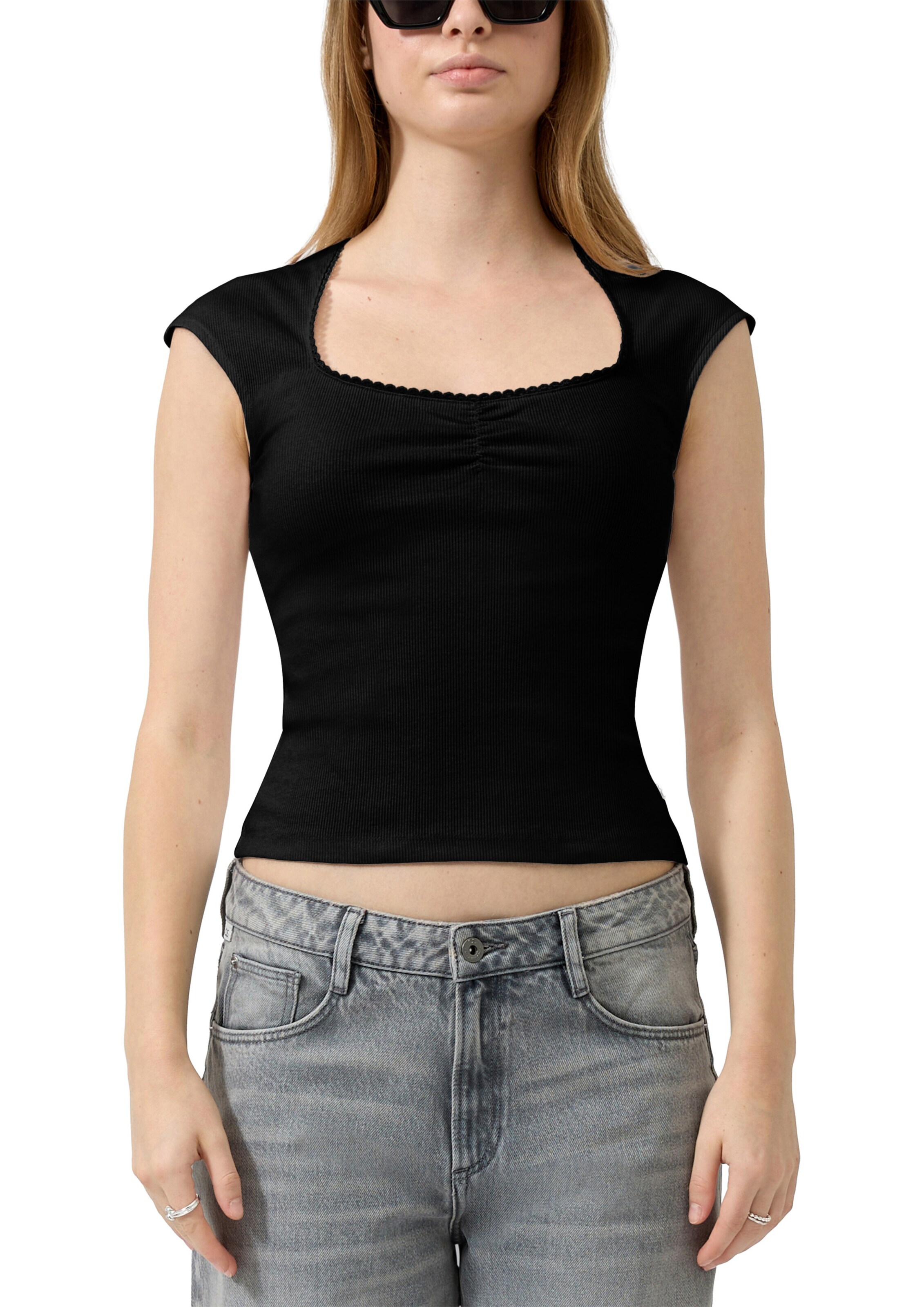 QS Shirt in Zwart