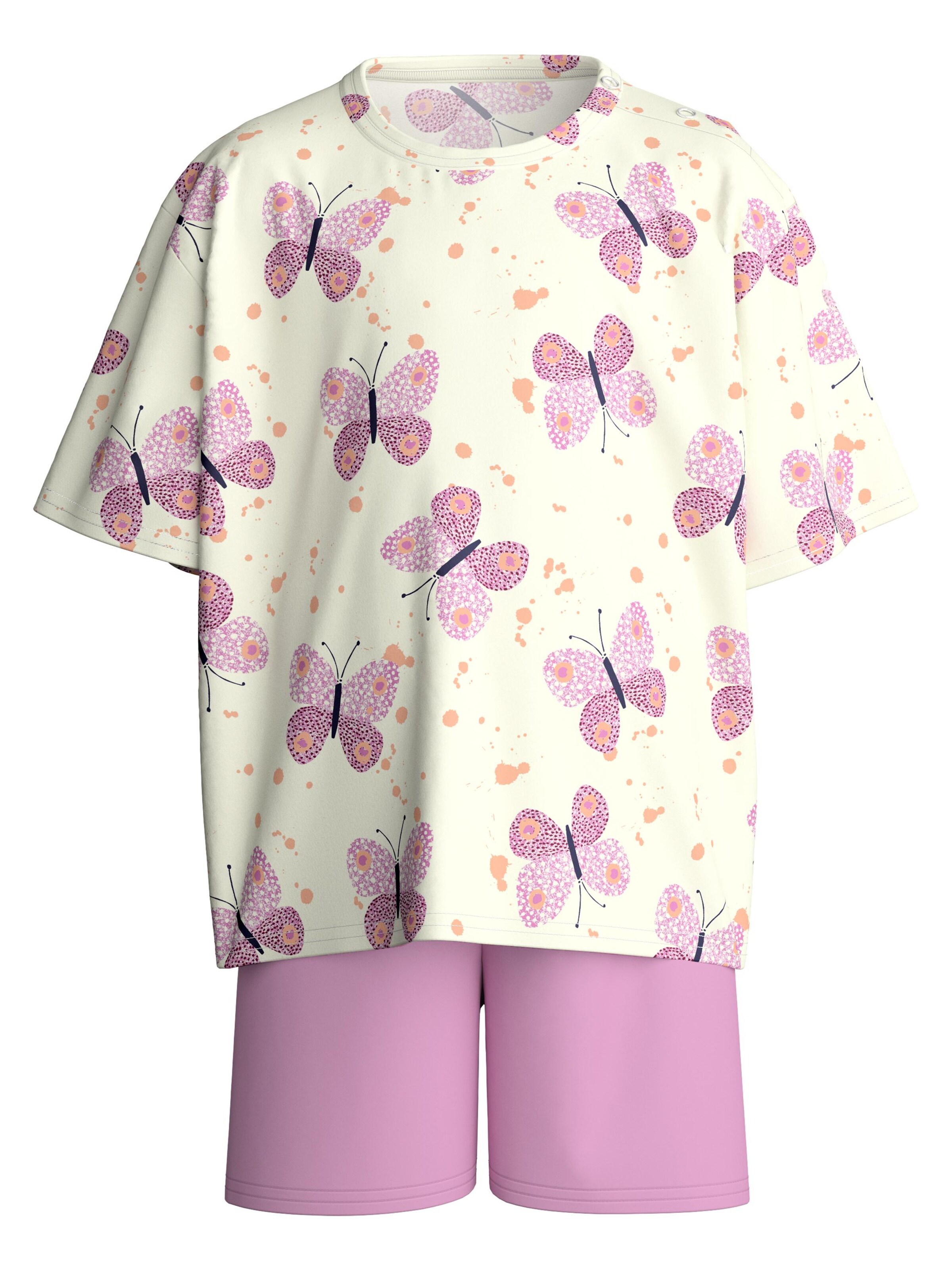 CALIDA Schlafanzug 'Butterfly'‌‌‌‌‌‌‌ in Pink: Vorderseite
