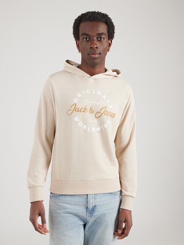 JACK & JONES Sweatshirt 'JWHMILO' in Beige: front