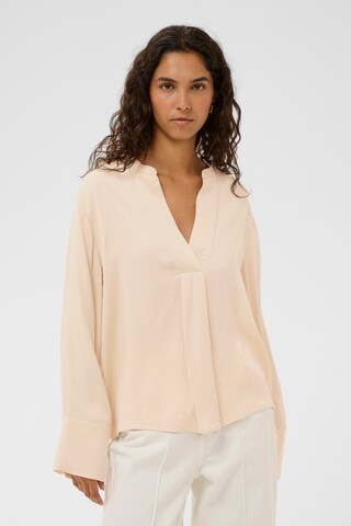 Chemisier 'SLNadeya Albia' SOAKED IN LUXURY en beige : devant