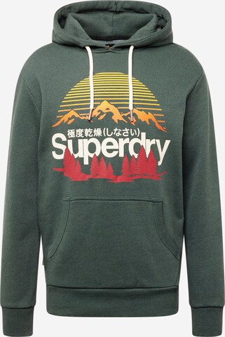 Superdry Collegepaita 'Great' värissä vihreä: edessä