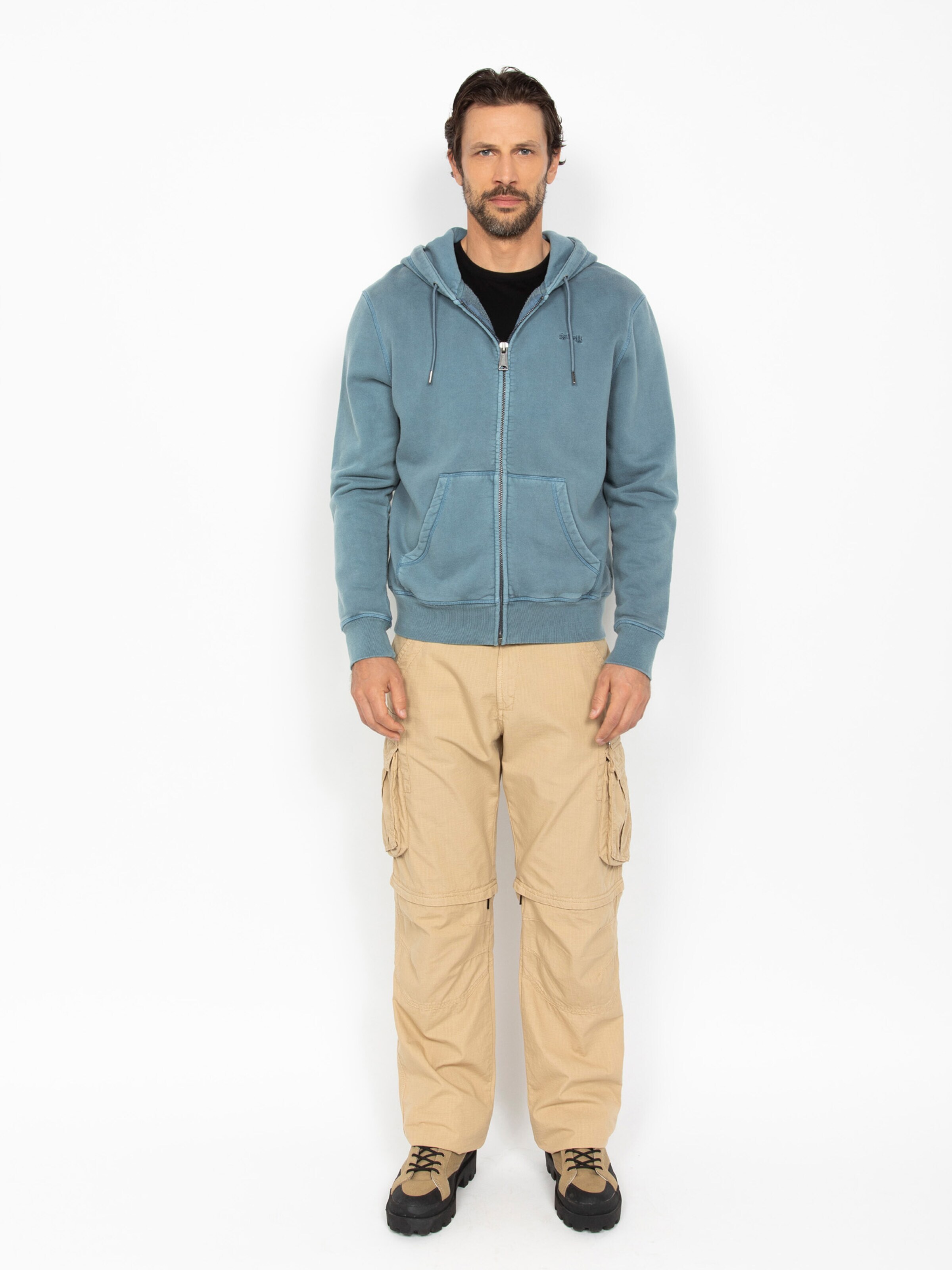 Sweat-shirt Schott NYC en bleu : devant