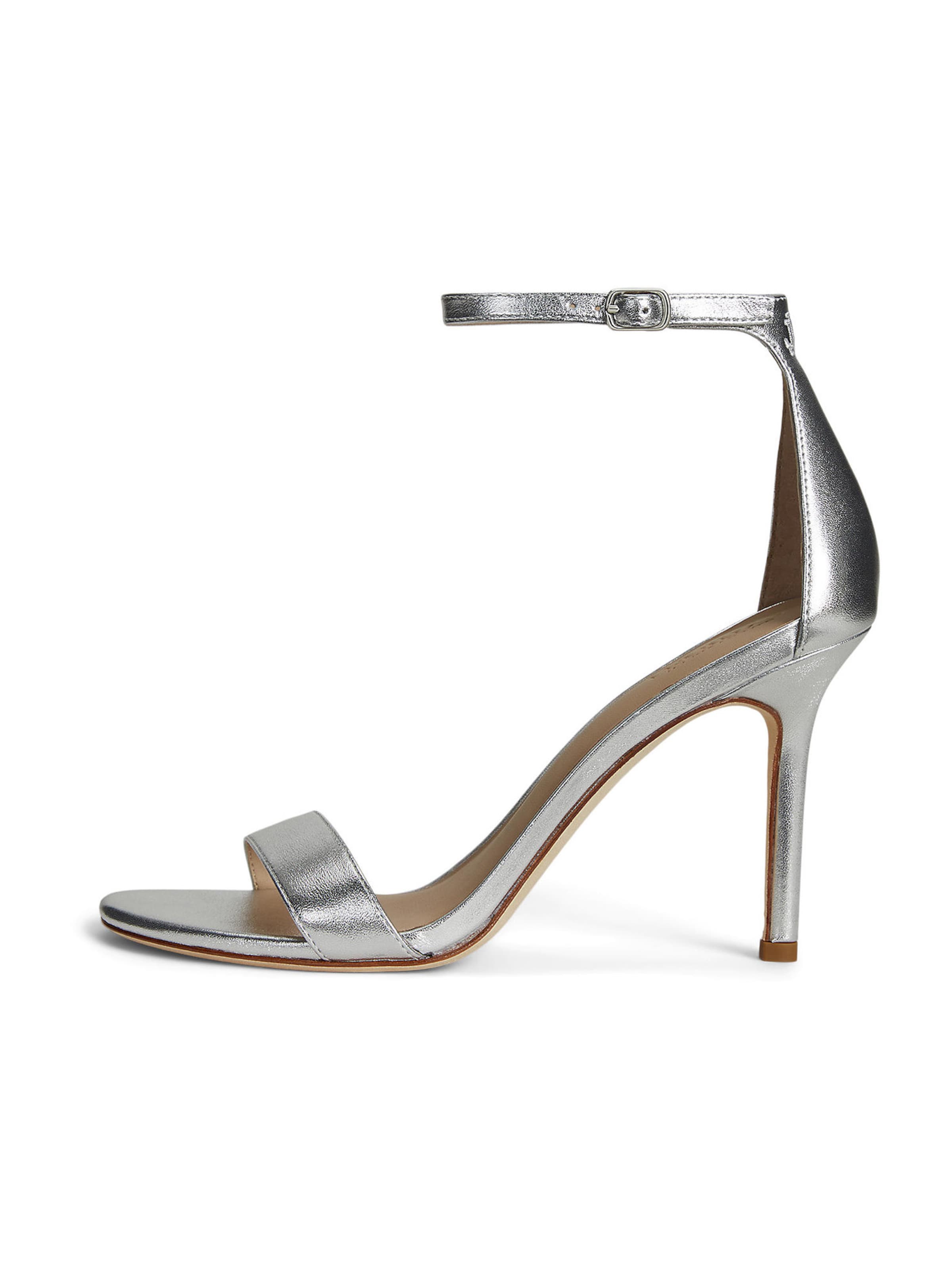 Lauren Ralph Lauren Босоножки с ремешком 'ALLIE' в Серебристый: спереди