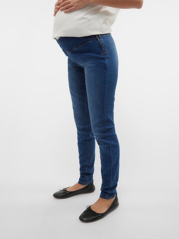 MAMALICIOUS Skinny Jeggings 'Houston' in Blue