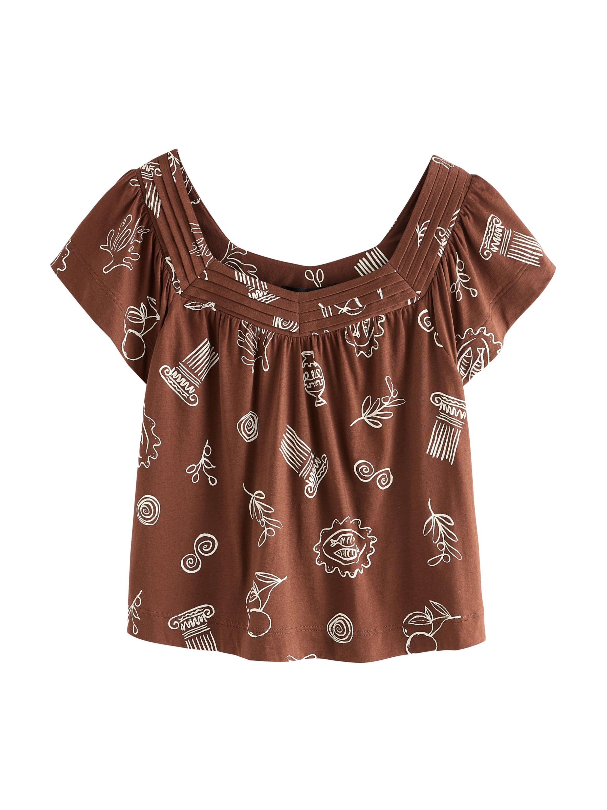 Next Bluse in Braun: Vorderseite