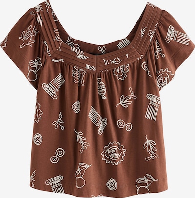 Next Shirt in XXS in Cream / Chocolate, Item view