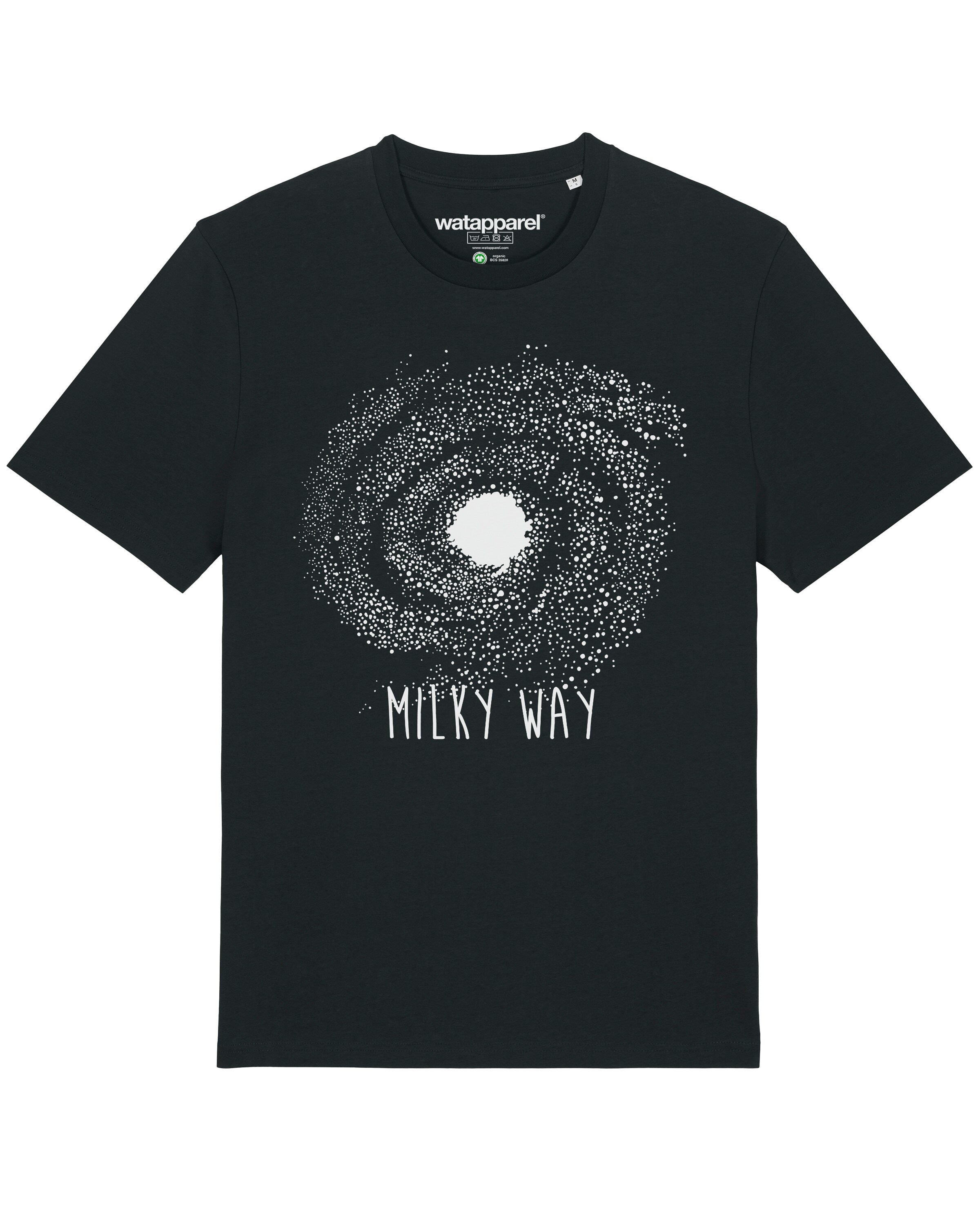 T-Shirt 'Milky way' Watapparel en noir : devant