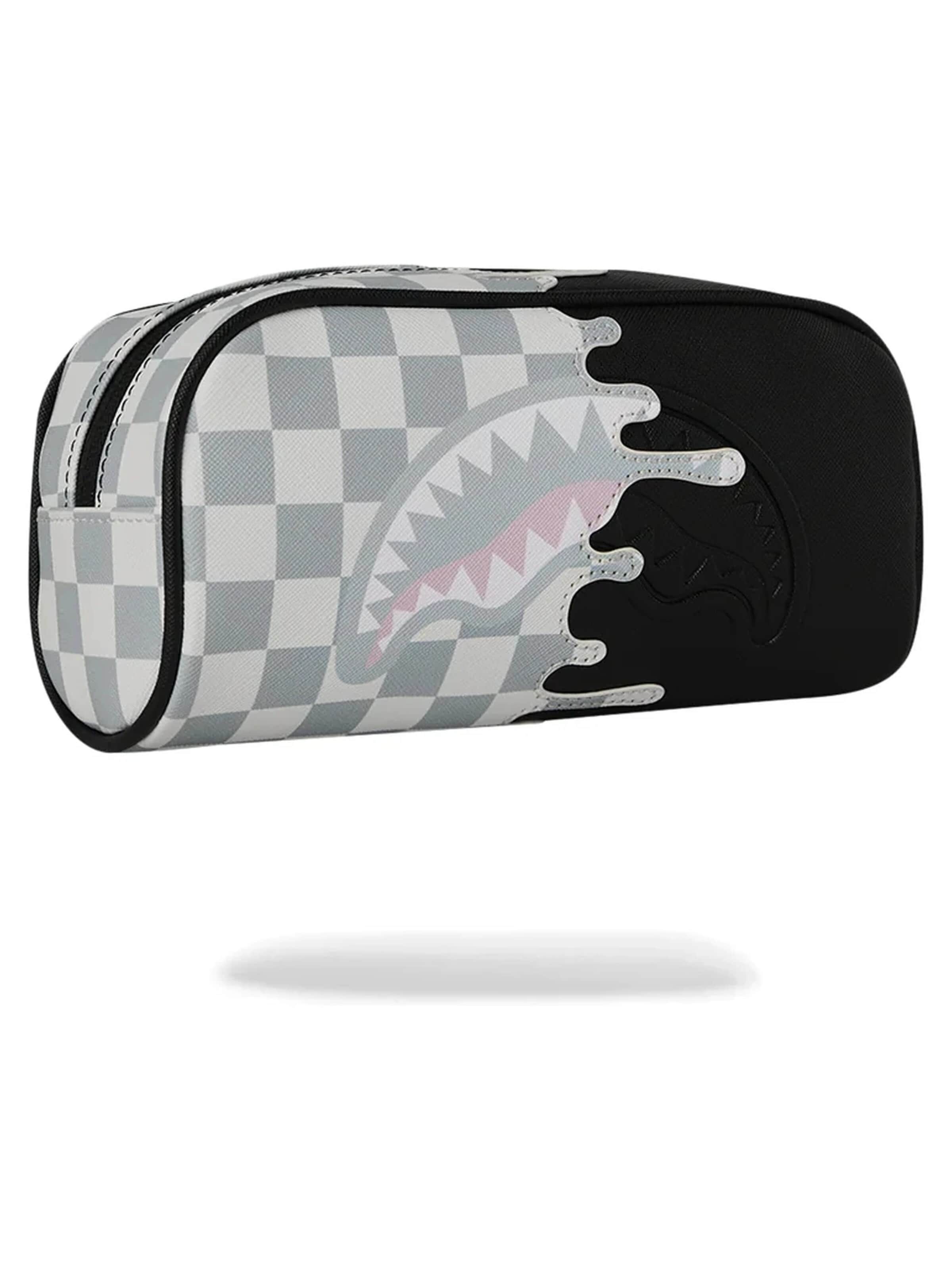 Sprayground - Messenger 'Bolso sprayground cream check side drip pencil pouch' en blanco