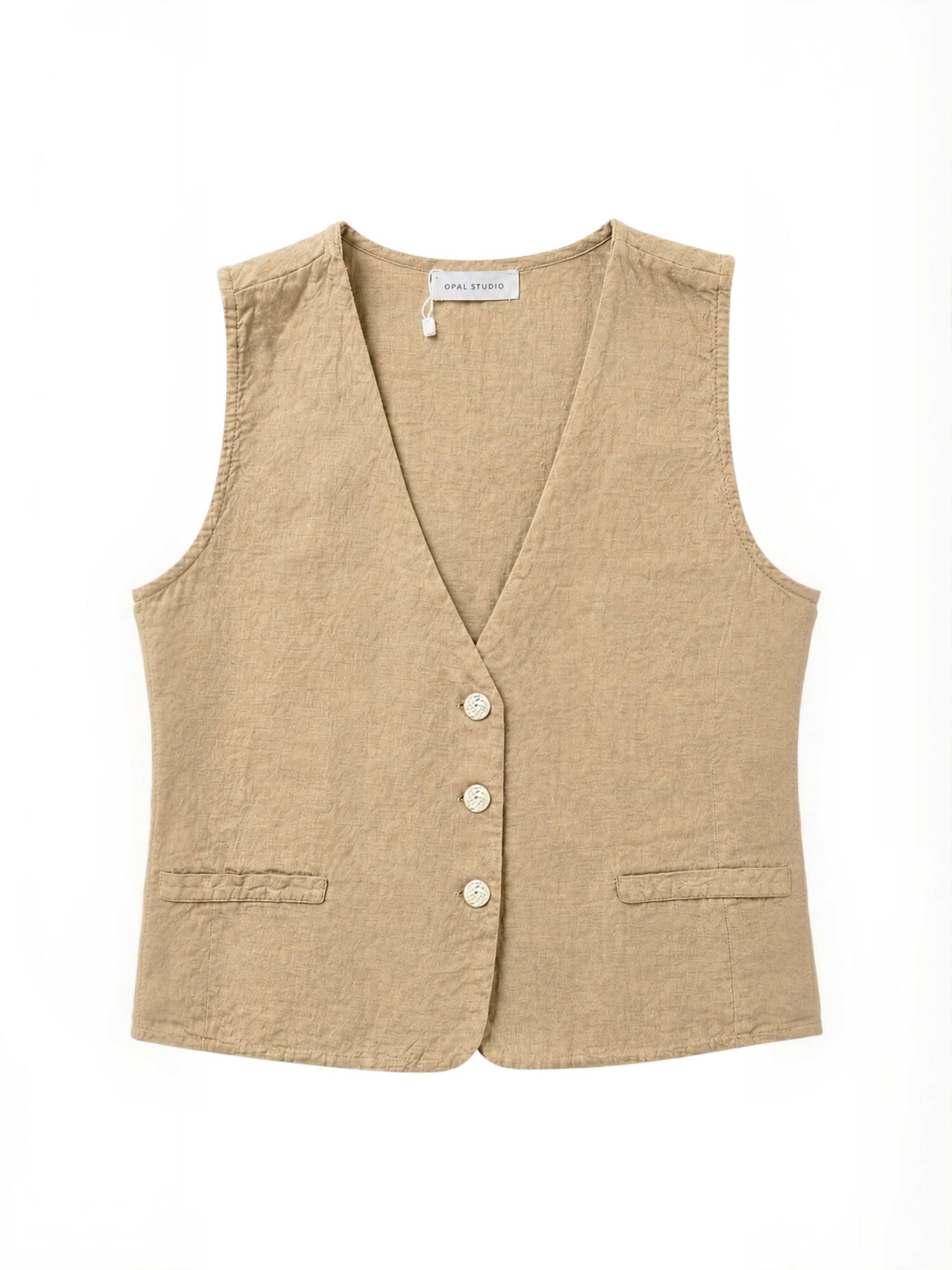 Gilet ' Alva ' di Opal Studio in beige: frontale