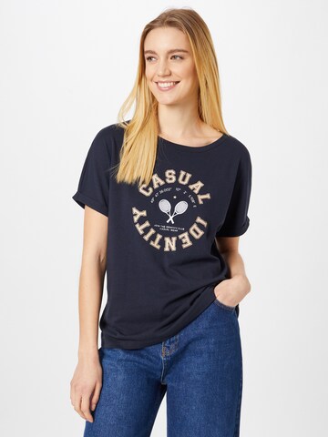 T-shirt comma casual identity en bleu : devant