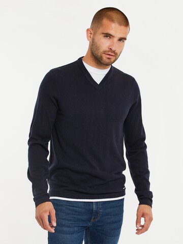 Pull-over Threadbare en bleu : devant