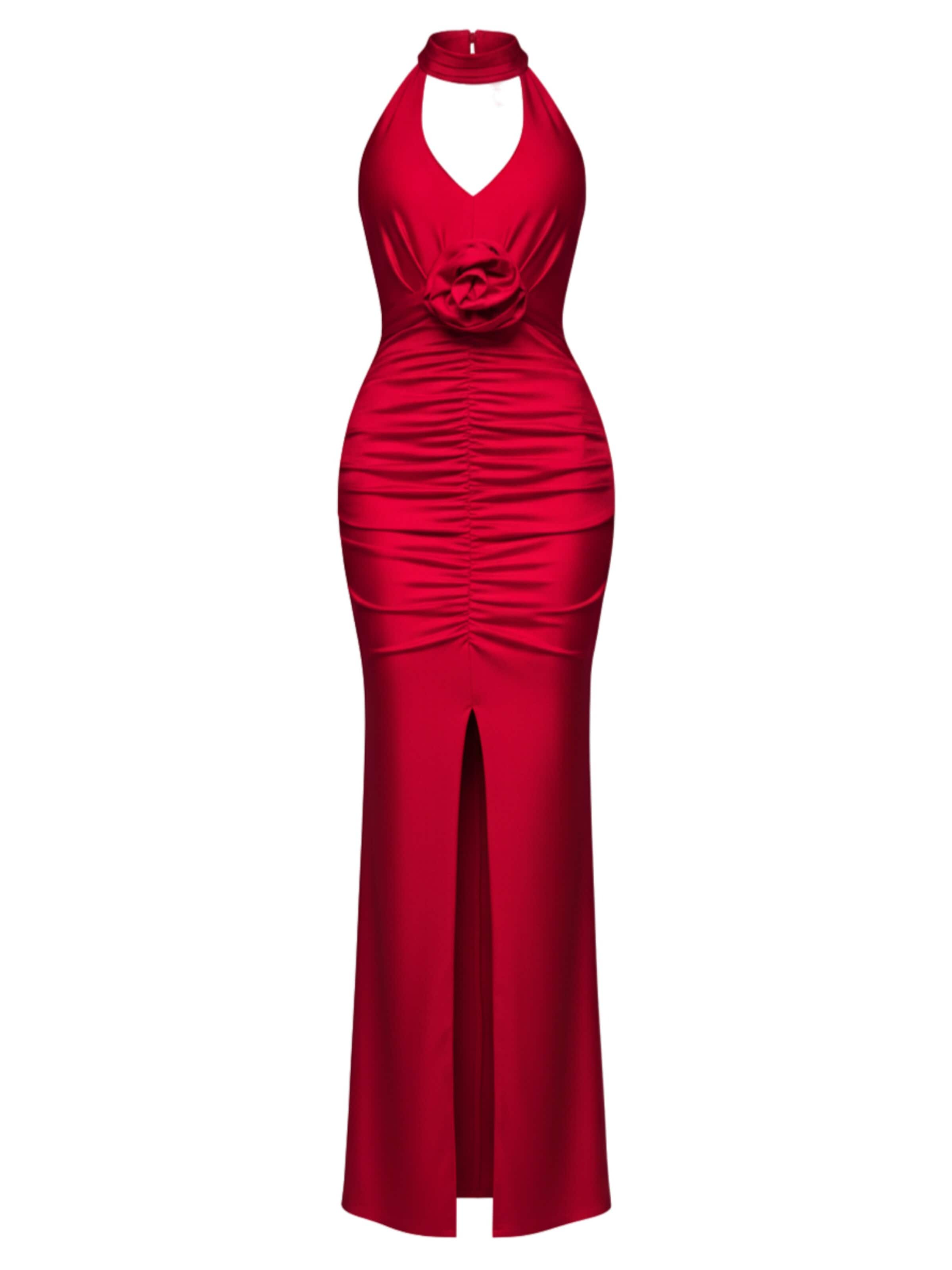 Ombre Abendkleid‌‌‌‌‌ in Rot: Vorderseite