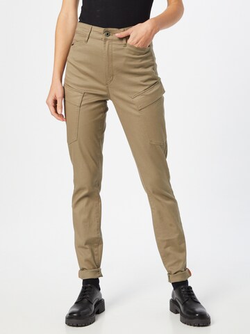 Coupe slim Jeans cargo G-Star RAW en marron : devant