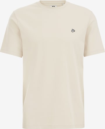 T-Shirt WE Fashion en beige : devant