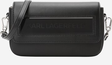 Karl Lagerfeld - Bolso de hombro en negro: frente