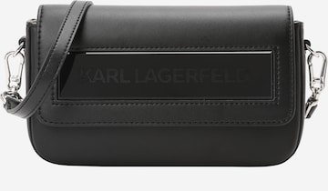 Karl Lagerfeld - Mala de ombro em preto: frente