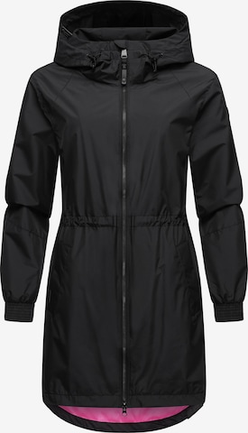 Ragwear Toiminnallinen pitkä takki 'Bronja II' värissä musta: edessä