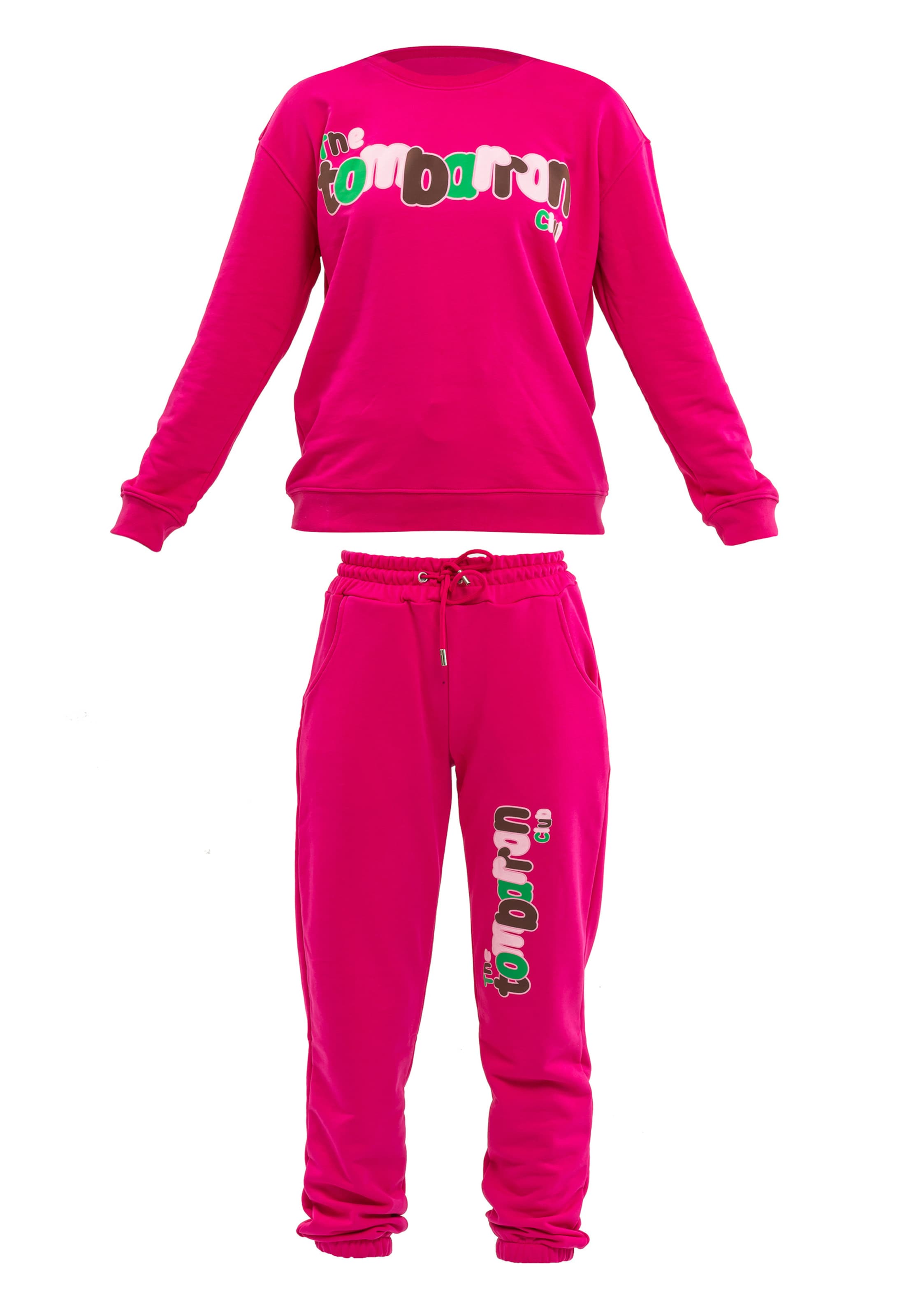 Tom Barron Regular Joggingpak in Roze: voorkant