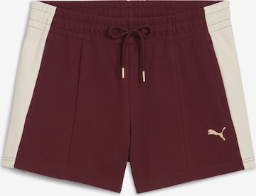 PUMA Regular Sportbroek 'T7' in Rood: voorkant