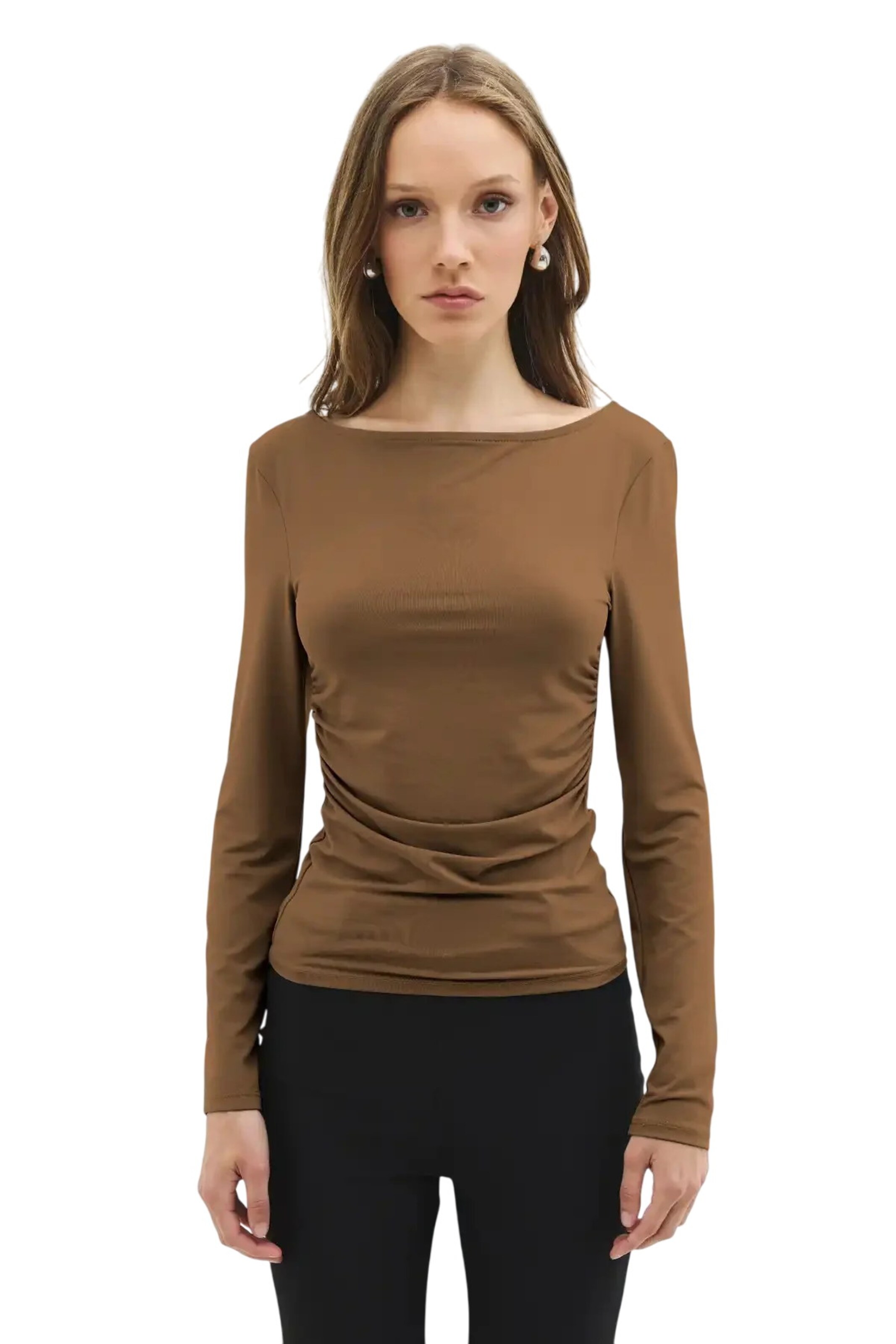 No Matter What Shirt in Braun: Vorderseite