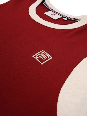 Maglietta 'FRAINA relaxed blocked logo t-shirt' di FILA in rosso