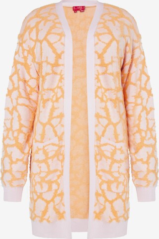 swirly Gebreid vest in Oranje: voorkant