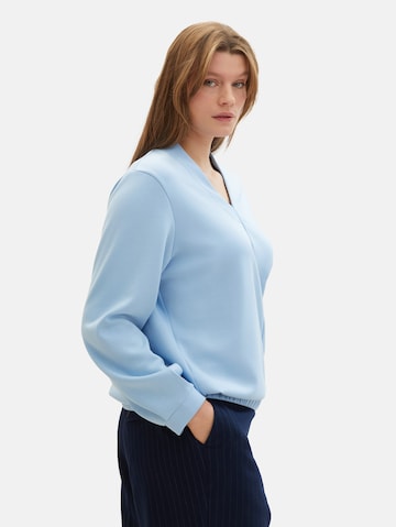 Tom Tailor Women + Sweatshirt 'Scuba' i blå