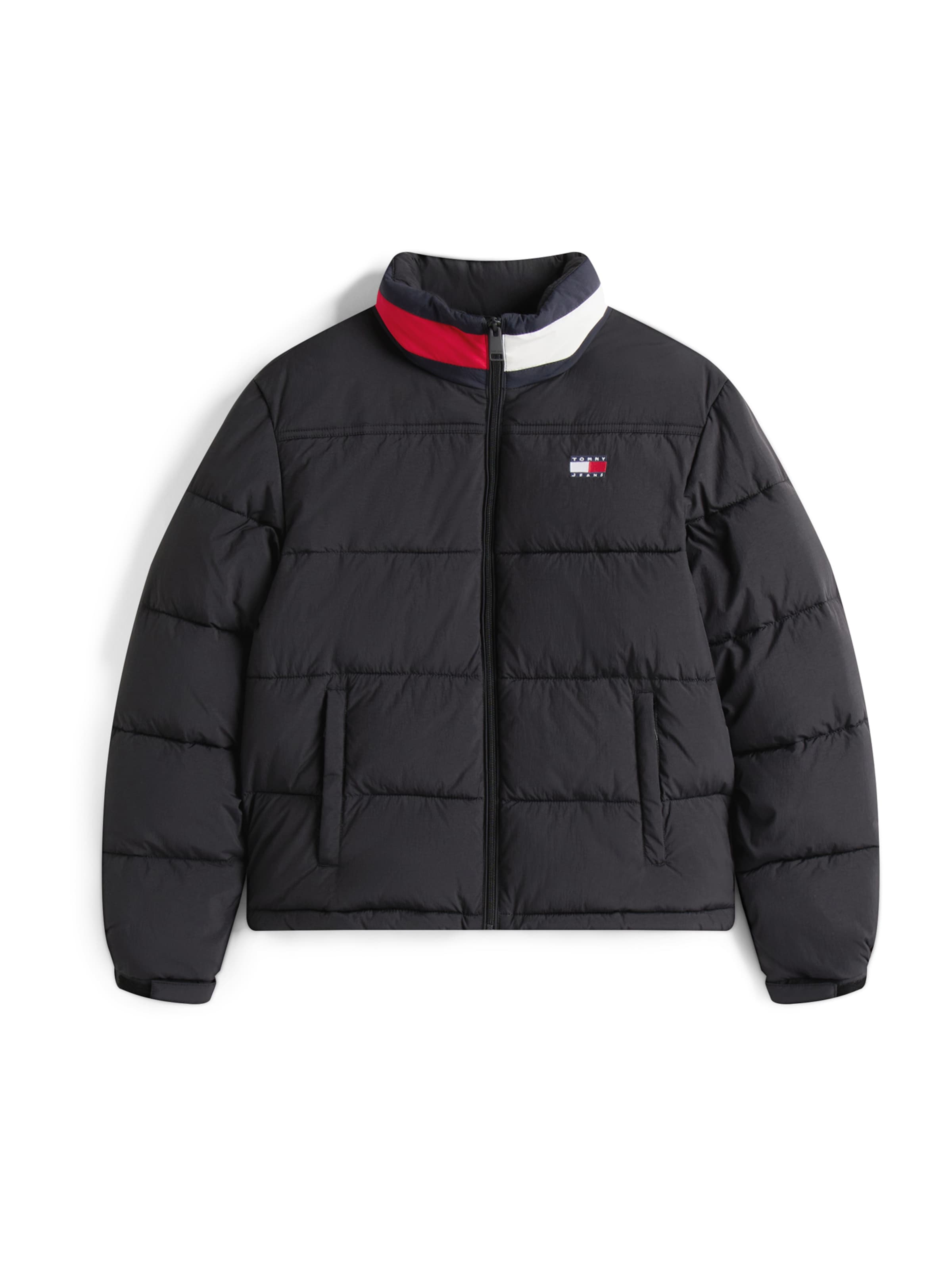 Tommy Jeans Φθινοπωρινό και ανοιξιάτικο μπουφάν 'ESS' σε μαύρο: μπροστά