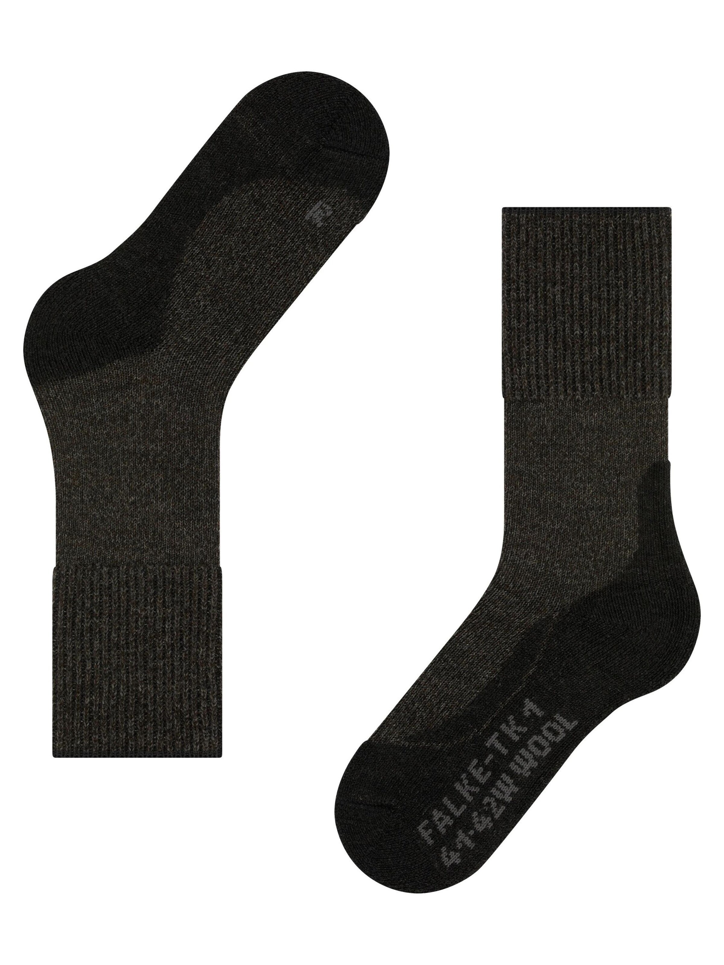 FALKE Athletic Socks 'TK1 Adventure Wool' in Black