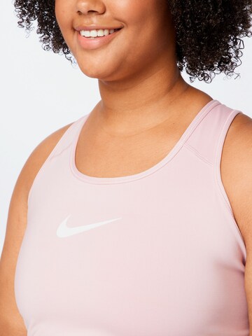 Nike Sportswear Štandardný strih Športová podprsenka 'Swoosh' - ružová