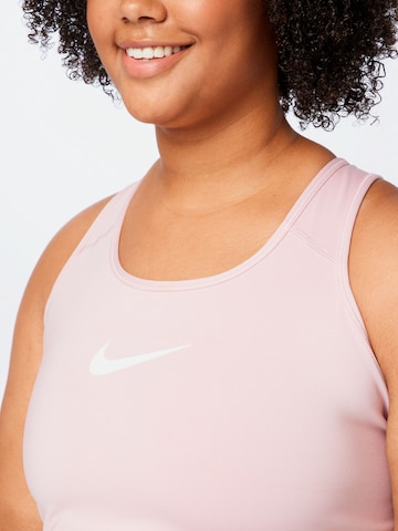 NIKE Regularen Športni nederček 'Swoosh' | roza barva