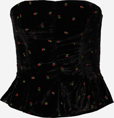 Free People Топ 'ROSIE' в светлозелено / гренадин / черно, Преглед на продукта